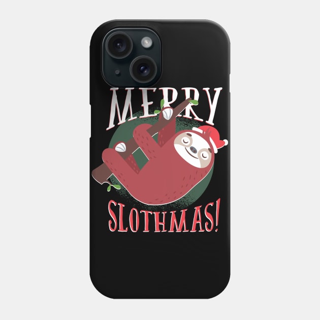 Merry Slothmas Phone Case by madeinchorley