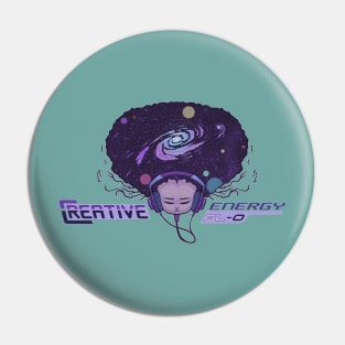 WEIRDO - Crative Energy Flo - Universe - Full Color - Turquoise Pin