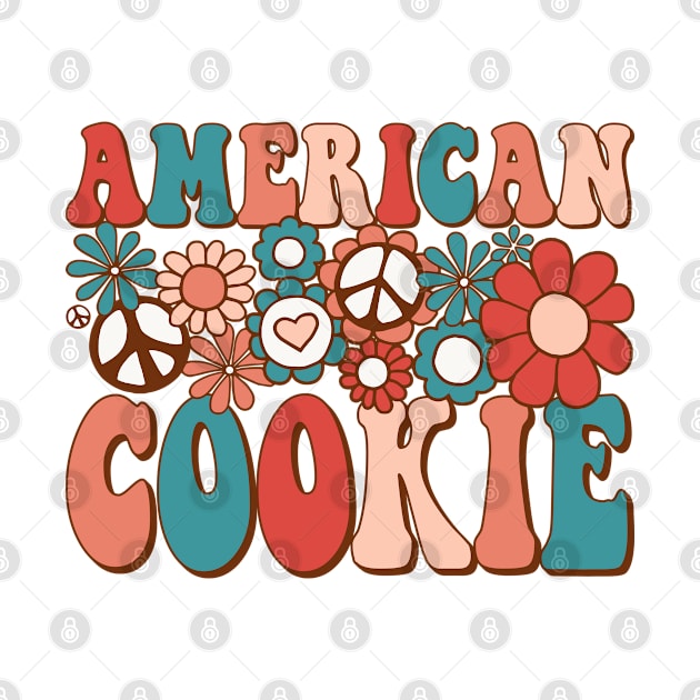 Retro Groovy American Cookie Matching Family 4th of July by BramCrye