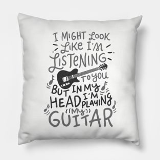 Cool Musician - Funny Guitar PlayerMusic Lover Guitarist Gift Pillow