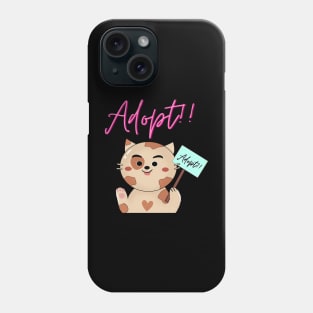 Happy international cat day, adopt! Phone Case