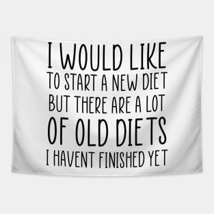 Funny Diet Sarcastic Weightloss Fasting Gym Workout Fitness Tapestry