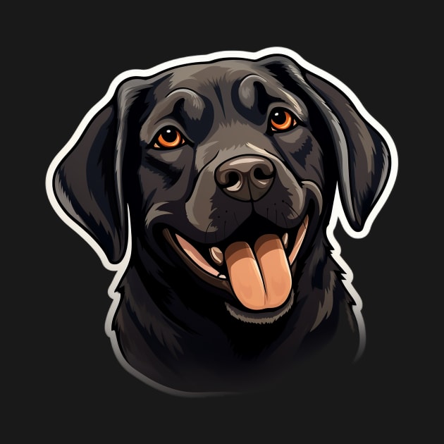 Cute Black Labrador Dog - Dogs Chocolate Labradors by fromherotozero