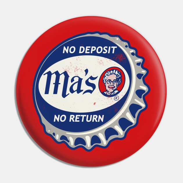 Vintage Ma's Soda Bottlecap Pin by StudioPM71