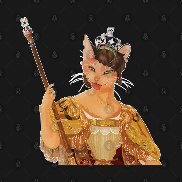 Queen Victoria cat - historiCATS illustrations by vixfx