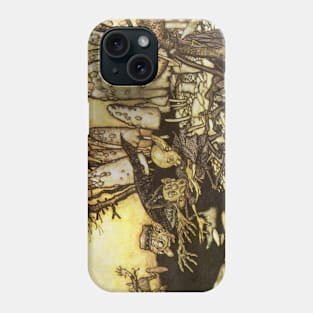 Band of Merry Workmen by Arthur Rackham Fairy Tale Phone Case