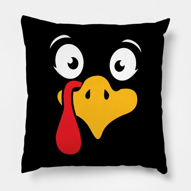 Thanksgiving Turkey Face Pillow by Bourdia Mohemad