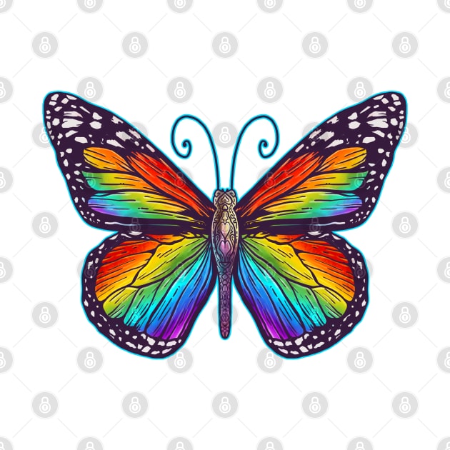 Rainbow Butterfly by Robbgoblin