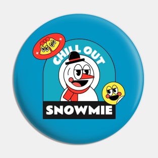 Chill Out Snowmie Design Pin