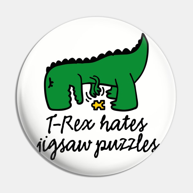 T-Rex hates jigsaw puzzles - jigsaw puzzle dinosaur Pin by LaundryFactory