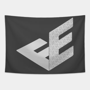 Isometric Alphabet Letter, Letter E Tapestry