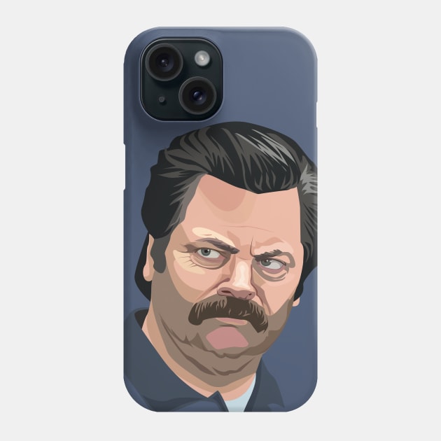 Ron Swanson Phone Case by RebekahLynneDesign