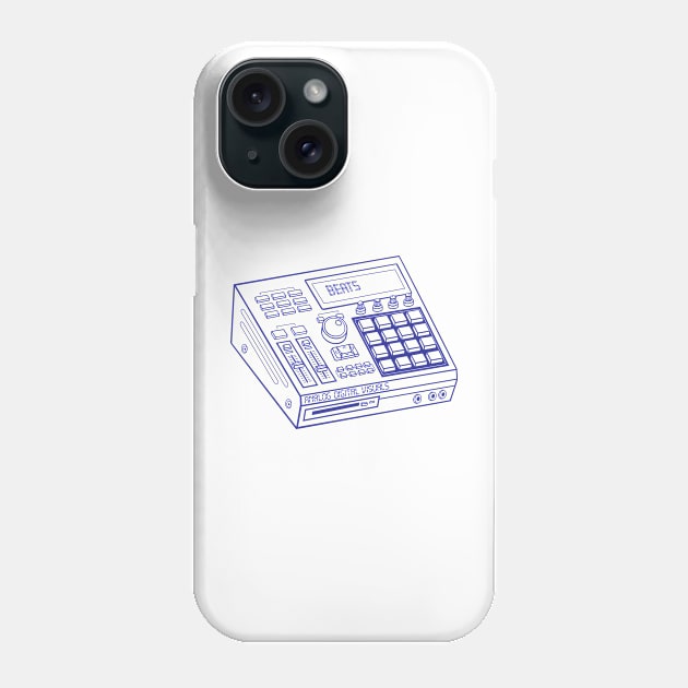 Beat Maker (Blue Lines) Analog / Music Phone Case by Analog Digital Visuals