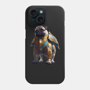 Mighty Pug in Heavy Mythical Armor Phone Case