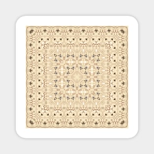 Bright square arabic ornate pattern Magnet