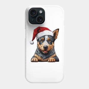 Christmas Peeking Australian Cattle Dog Phone Case