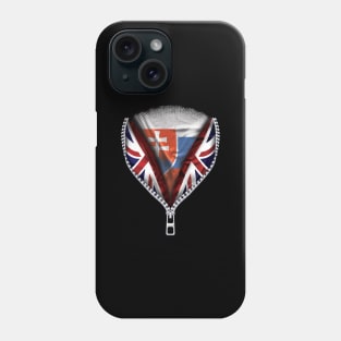 Slovakian Flag  Slovakia Flag British Flag Ripped Open - Gift for Slovakian From Slovakia Phone Case