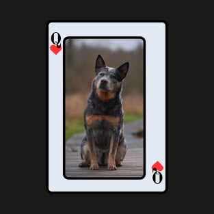 Blue Heeler Queen Of Hearts. T-Shirt