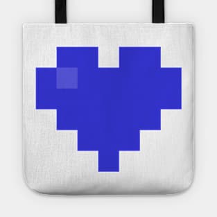 Simple Indigo Pixel Heart Tote