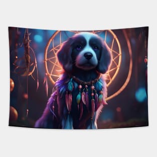 Puppy Artist Tapestry