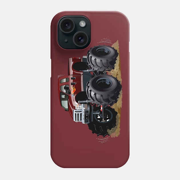 Cartoon monster truck Phone Case by Mechanik