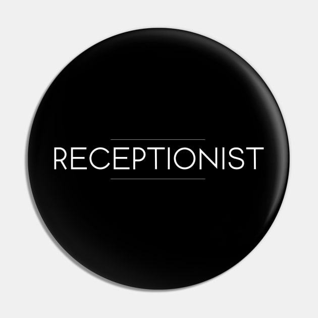 Receptionist Minimalist Design Pin by Studio Red Koala