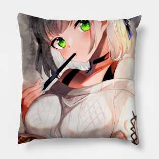 Shirogane Noel Anime Watercolor Pillow