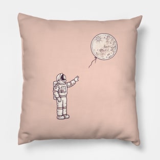 Astronaut with the Moon Pillow