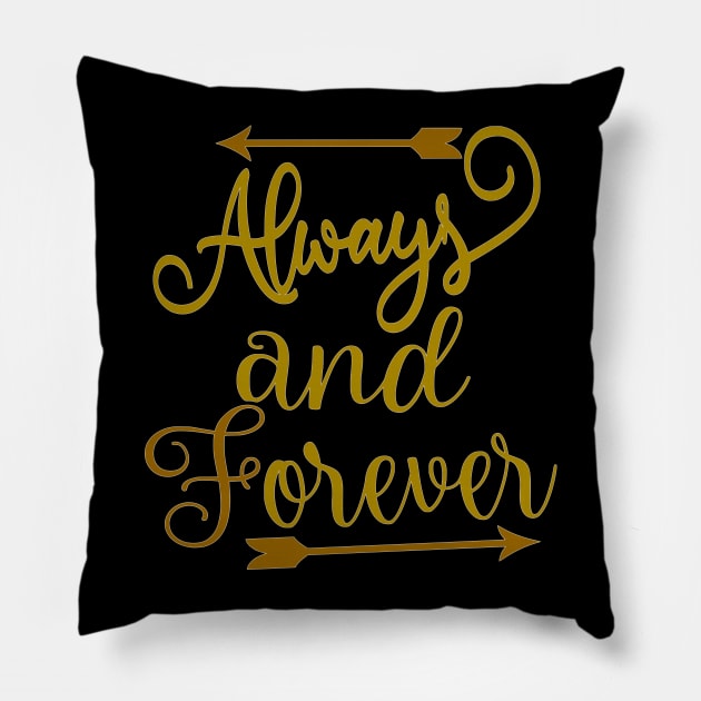 Always Forever Gold Pillow by Shop Ovov