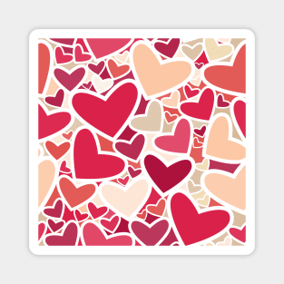 Colorful pattern with hearts Magnet