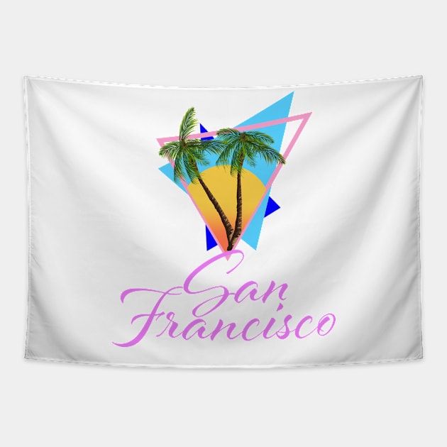 San Francisco 80's Tapestry by nickemporium1