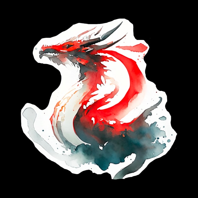 Watercolor Dragon by swagmaven