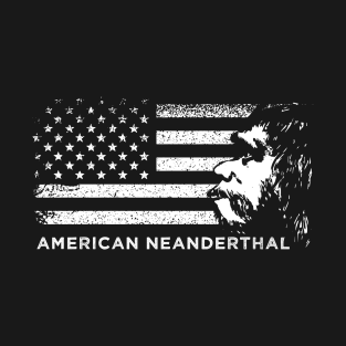 American Neanderthal USA Flag Neanderthals T-Shirt