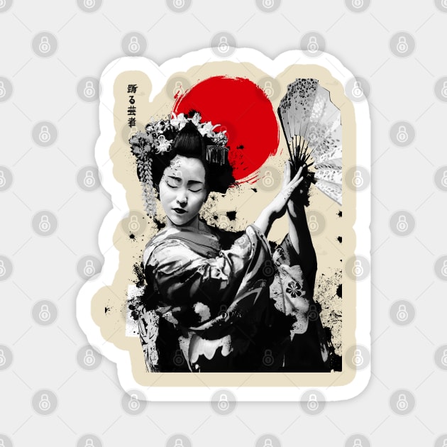 Dancing Geisha Magnet by MCAshe spiritual art 