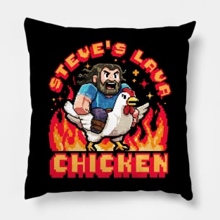 Steve's Lava Chicken minecraft Pillow