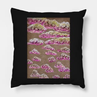 Pink Clouds in the Grey Sky Pillow