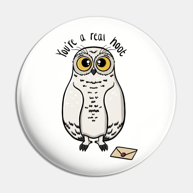 You're a real hoot Owl Digital Illustration Pin by AlmightyClaire