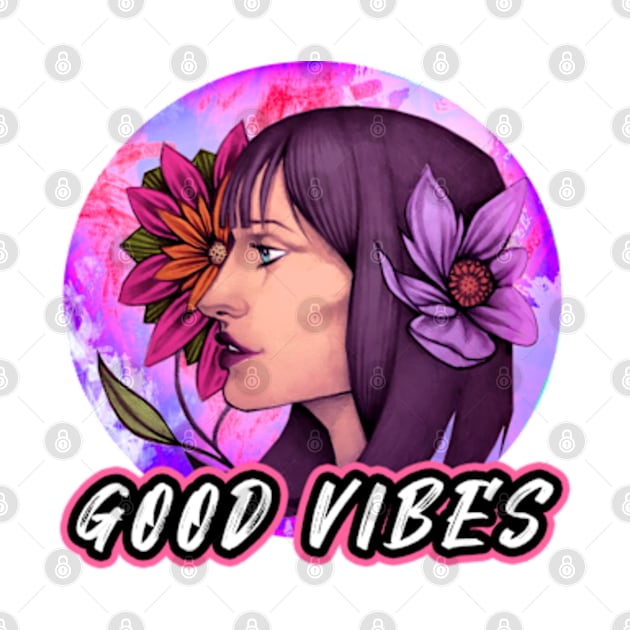 Good Vibes Beautiful Girl Flower by dnlribeiro88