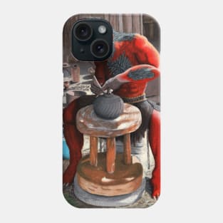 Ogre Using Pottery Wheel Fantasyart Phone Case