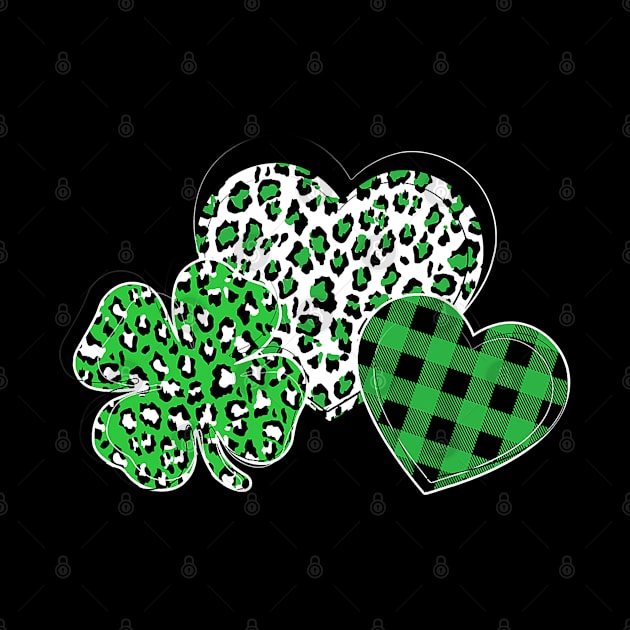 Saint Patricks Day Gift for Women Shamrock Leopard Print by ruffianlouse