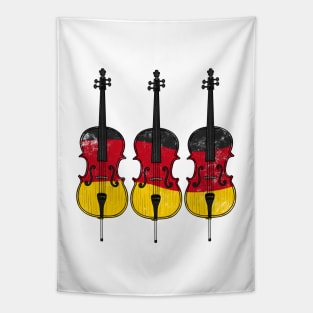 Cello German Flag Cellist String Musician Germany Tapestry