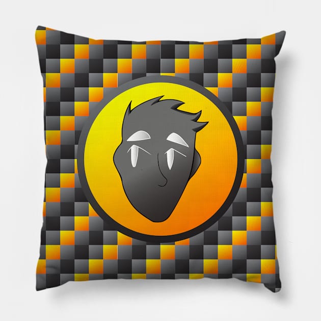 Oz/Yellow with Checkerboard Pillow by Dextraordinary