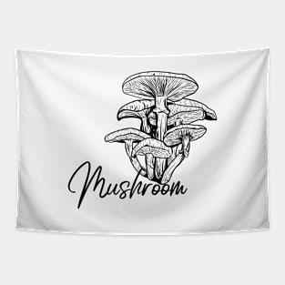 Mushroom Flower Vintage Established Flora Minimalist Tapestry