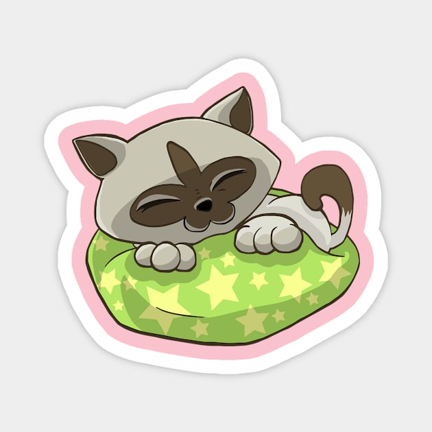 Sleeping Cat Magnet by Pickachoosee@gmail.com