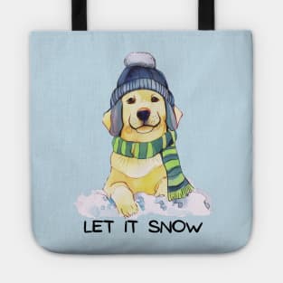 LET IT SNOW - Yellow Labrador Retriever Tote