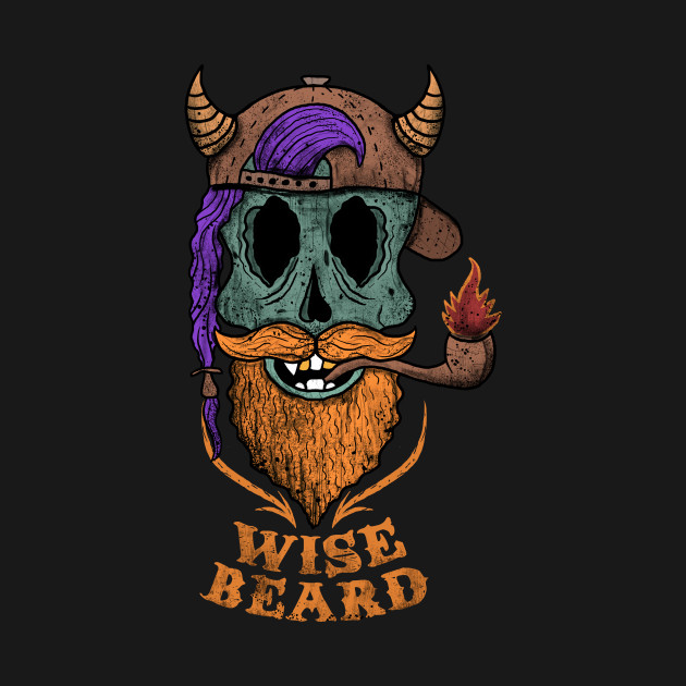 Disover Wise Beard - Skulls - T-Shirt