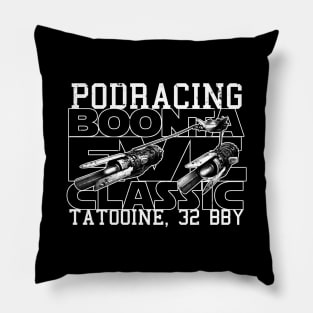 Podracing Sci-fi Movie Fictional Futuristic Racing Retro Poster Pillow