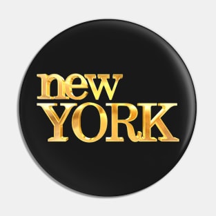 New York | Gold | Pop Art Pin