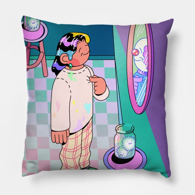 Mirror Clown Pillow by LillianXie