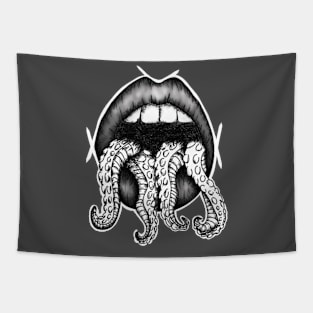 tentacles in mouth Tapestry